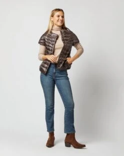 HERNO Emilia Cap-Sleeve Jacket In Dark Brown 13 HERNO Emilia Cap-Sleeve Jacket In Dark Brown -HERNO || ULLA JOHNSON || A.P.C. Shop S72699 1695