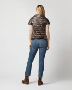 HERNO Emilia Cap-Sleeve Jacket In Dark Brown 11 HERNO Emilia Cap-Sleeve Jacket In Dark Brown -HERNO || ULLA JOHNSON || A.P.C. Shop S72699 1707