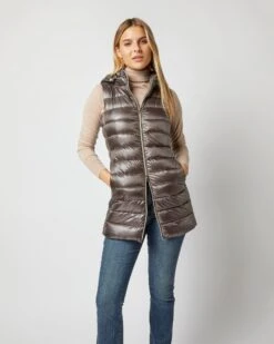 HERNO Serena Fitted Long Vest In Charcoal 13 HERNO Serena Fitted Long Vest In Charcoal -HERNO || ULLA JOHNSON || A.P.C. Shop S72700 1991