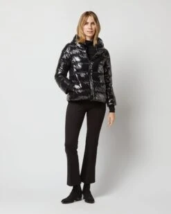 HERNO Gloss Short Jacket With Knit Gloves In Black -HERNO || ULLA JOHNSON || A.P.C. Shop S72701 861