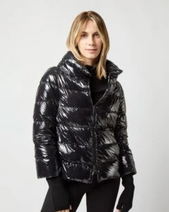 HERNO Gloss Short Jacket With Knit Gloves In Black -HERNO || ULLA JOHNSON || A.P.C. Shop S72701 967