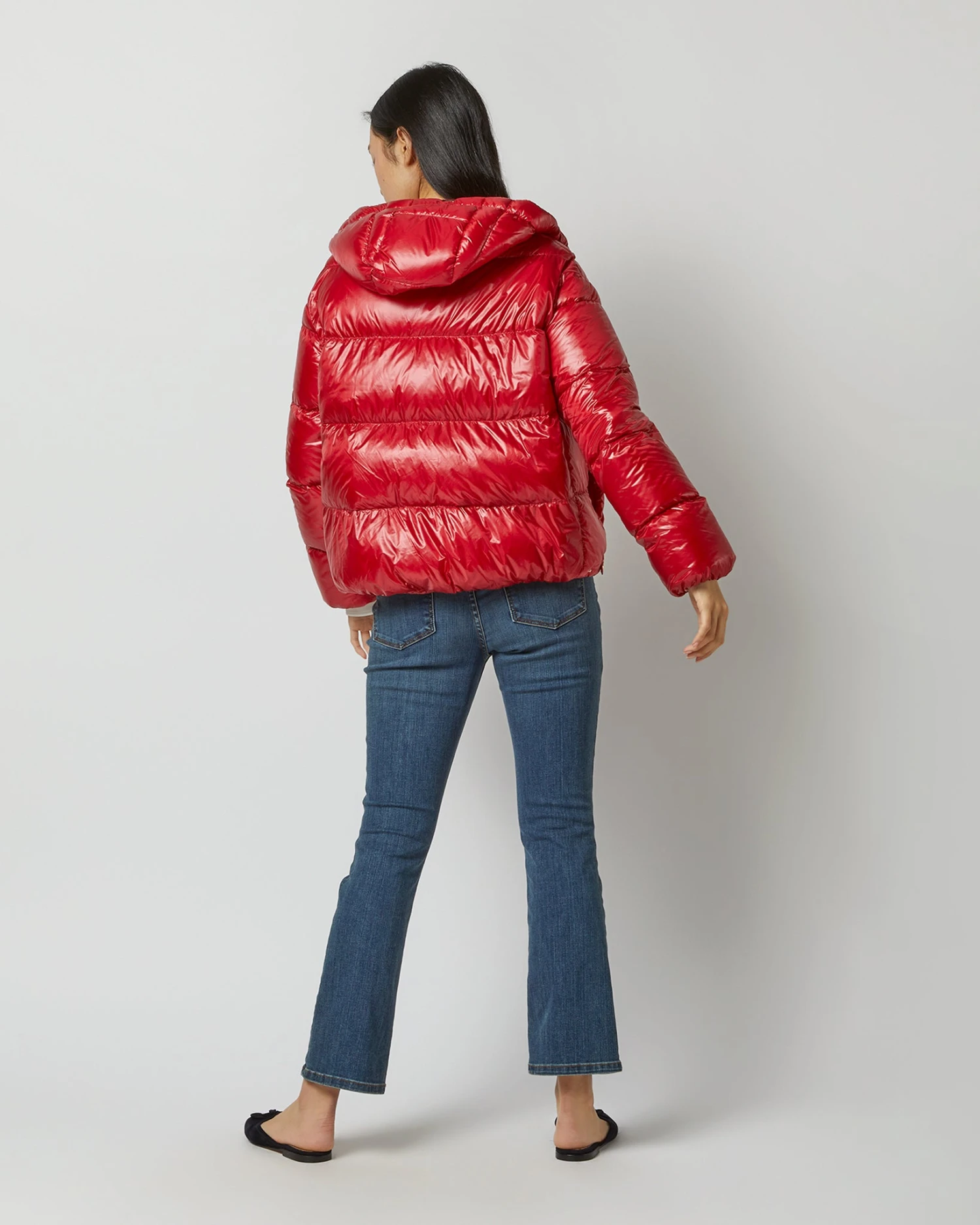 HERNO Oversized Bomber With Hood In Red 5 HERNO Oversized Bomber With Hood In Red - Image 5