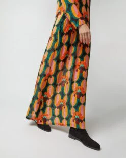 Long Sleeve Swing Dress In Arcturus Blue Petrol Velvet Devoré -HERNO || ULLA JOHNSON || A.P.C. Shop S72958 268