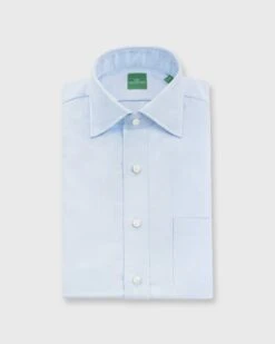 Spread Collar Dress Shirt In Sky Blue Roxford