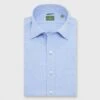 Slim-Fit Spread Collar Sport Shirt In Light Blue Chambray