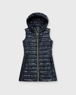 HERNO Classic Vest With Removable Hood In Navy