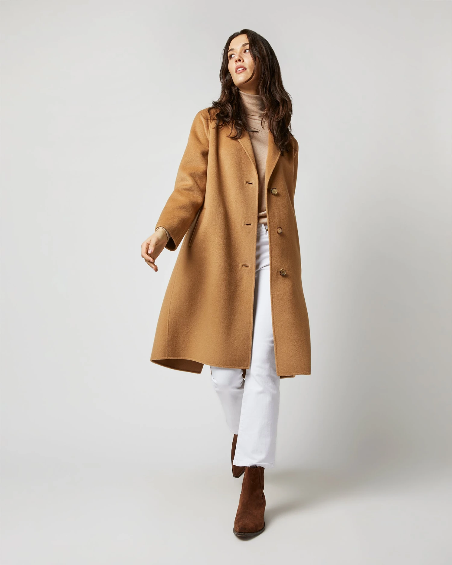 Caterina Coat In Camel Double-Faced Melton 2 Caterina Coat In Camel Double-Faced Melton - Image 2