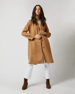 Caterina Coat In Camel Double-Faced Melton 14 Caterina Coat In Camel Double-Faced Melton -HERNO || ULLA JOHNSON || A.P.C. Shop s71453 6007