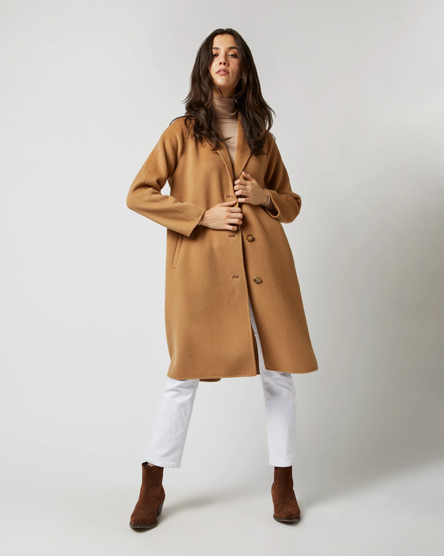 Caterina Coat In Camel Double-Faced Melton 6 Caterina Coat In Camel Double-Faced Melton - Image 6