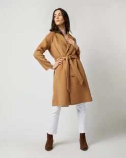 Caterina Coat In Camel Double-Faced Melton