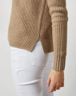 Eli Shaker-Stitch Sweater In Heather Mink Cashmere -HERNO || ULLA JOHNSON || A.P.C. Shop s71901 5654