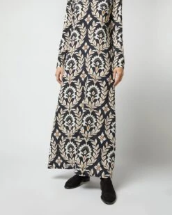 Long Sleeve Swing Dress In Ghirlanda Black Sablé 11 Long Sleeve Swing Dress In Ghirlanda Black Sablé -HERNO || ULLA JOHNSON || A.P.C. Shop s72951 141